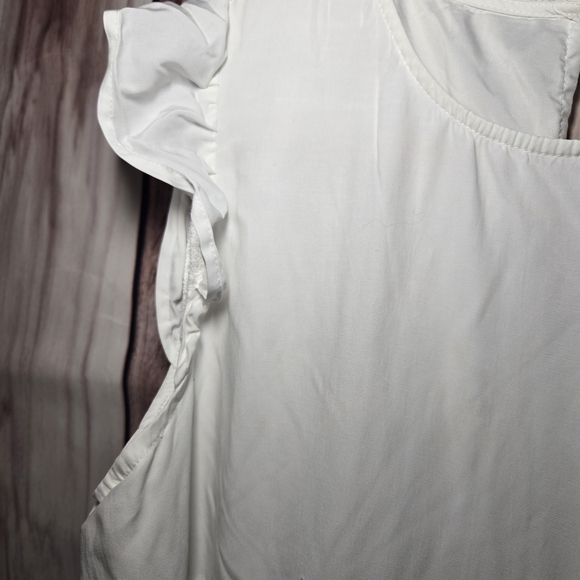 Kirundo White Ruffled Sleeve Tiered Midi Dress Size Large - Picture 3 of 7